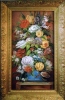 Les fleurs, la toile, l''huile 27 x 50 c.